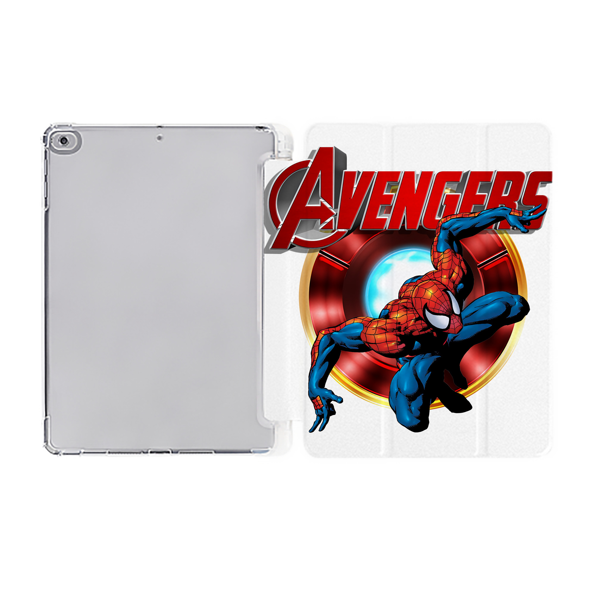 （画像用） Spider Man スパイダーマン IPad ケース ペン収納付き 三つ折りスタンド PUレザー×シリコン 対応機種9.5/10.5/10.9インチ